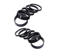 SUPVOX 10pcs Bike Front Fork Stem Spacers Headset Spacer Bicycle Carbon Fiber Washers for Front Fork Black