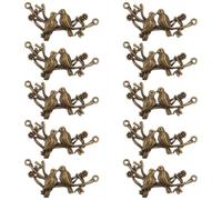 SUPVOX 10pcs Birds Design Pendants Necklace DIY Alloy Accessories Branch Shaped Charm Bracelet Bag Ornaments