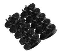 SUPVOX 10pcs Black 8mm Rotatable Lapel Microphone Clips, Single Mount Adjustable Lavalier Mic Holder for Headworn Microphones, Suitable for Shirt and Earpiece Use