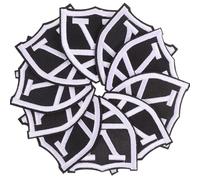 SUPVOX 10pcs Black and White Embroidered Cloth Badge Patches, Large Sew-on Applique for Jackets, Clothes, Bags, Hats Decoration, Sewing Embroidery Patch Set for Apparel Craft