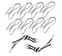 SUPVOX 10pcs Black and White Flat Shoe Laces Replacement for Sneakers Sports Shoes Durable Polyester Shoelaces for Running Casual Footwear