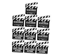 SUPVOX 10pcs Black Movie Clapper Lapel Pins Lightweight Alloy Brooches with Cute Cartoon Classic Movie Design, Versatile Accessory for Crew Wrap Occasions and Film Festivals