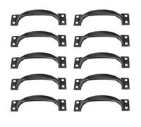 SUPVOX 10pcs Black Painted Retro Dumpling Handle Knob Classic Drawer Pulls for Kitchen Cabinet Cupboard Doors Smooth Surface Hardware for Traditional and Antique Furniture