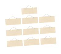 SUPVOX 10pcs Blank Wood Plaques Wood Plaque for DIY Smooth Surface Beige Pieces with Chic Vintage Style for Christmas Handcrafts