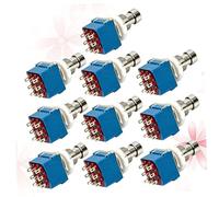SUPVOX 10pcs Blue 3pdt Guitar Effects Pedal Foot Stomp Switches True Bypass Metal Sturdy for Electric Guitar Effect Board