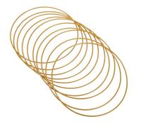 SUPVOX 10pcs Boho Wall Hanging Hoop Dream Catcher Rings Gold round Ring Spraycoated Metal Iron Sturdy Safe Handling Elegant Metallic Touch for Home Decor DIY Christmas Celebrations