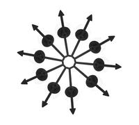 SUPVOX 10pcs Bright Color Plastic Board Game Arrows Turntable Indicators for Classroom Activities DIY Projects Lightweight and Portable Replacement Pieces
