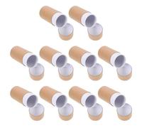 SUPVOX 10Pcs Brown Kraft Paper Cylinder Boxes with Lids for Essential Oil Bottles Moderate Size Paper Tubes for Storage and Display