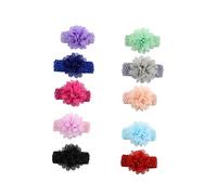 SUPVOX 10pcs Chiffon Flower Headbands for Hairbands Colors Comfortable Elastic Hair Accessories for Photography and Everyday Wear
