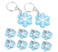 SUPVOX 10pcs Christmas Snowflake Keychain Cartoon Pendants for Bag Decoration Lovely Stocking Shaped Keyring Charms for and Everyday Use