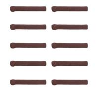 SUPVOX 10pcs Coffee Nylon Eyeglass End Tips Anti Slip Grip for Wearers | Flexible Ear Cushions, Frame Protection from Drops, for Plastic Frames, Office Desk Work and Riding