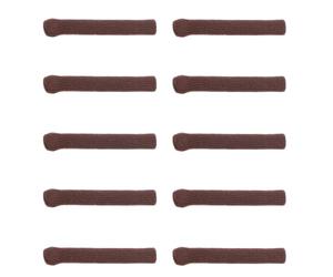 SUPVOX 10pcs Coffee Nylon Eyeglass End Tips Anti Slip Grip for Wearers | Flexible Ear Cushions, Frame Protection from Drops, for Plastic Frames, Office Desk Work and Riding