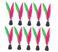 SUPVOX 10pcs Colorful Badminton Shuttlecocks with Three- Design for Adults Optimized Aerodynamics Jianzi Foot Sports for Indoor Outdoor Family Fitness and Recreational Play