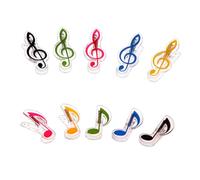 SUPVOX 10pcs Colorful Plastic Music Case Clips Music Notes Grip Holders for Pianists and Lovers Page Holders for Easy Reading