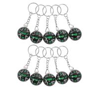 SUPVOX 10pcs Compass Ball Keychain For Adventures - Portable Mini Compass Keyring Travel-Friendly Navigation Gadget For Hiking Outdoor Camping
