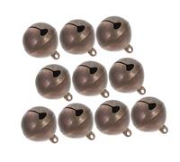 SUPVOX 10pcs Copper for Large Dog and Goat Collars Adjustable Vintage Bronze Tone Pet Bells for Christmas Tree Crafts Antique Decorative