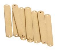 SUPVOX 10Pcs Copper Key Tags Blank Label Tags for Portable Luggage and Hotel Key Identification