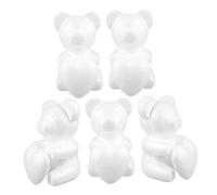 SUPVOX 10pcs DIY Bear and Heart Shaped Mould for Valentines Art Models with Bear and Heart for Party Decoration and Gift Making