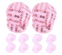 SUPVOX 10pcs Diy Mini Sequin Baseball Cap for Dolls Craft Supplies for Dollhouse Decoration Small Hats for Miniature House Photo Prop
