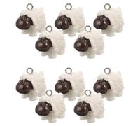 SUPVOX 10pcs DIY Sheep Charms for Bracelet Making 3D Cartoon Sheep Pendants Jewelry Making Accessories for Necklace and Craft for Handmade