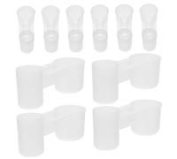 SUPVOX 10pcs Double Port Birds Water Deflector Autodrinker Plastic Waterer for Pigeon Parrot Feeding Supplies Easy to Clean Drinking Device