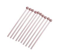 SUPVOX 10pcs Drumsticks Percussion Mallets Essential Music Accessories for Beginners and Professionals Natural Wood Finish for Instruments