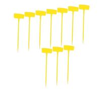 SUPVOX 10pcs Durable Plastic Garden Plant Labels with Angled Stakes for Easy Soil Insertion Weather Resistant Plant Markers for Flowers Herbs Vegetables and Seedlings in Yards and Gardens