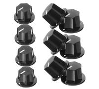 SUPVOX 10pcs Electric Guitar Potentiometer Knob Caps, 7-sided Volume Control Knobs for Amplifier and Sound Equipment, Plastic Tone Adjustment Caps for Guitar Effects Pedals