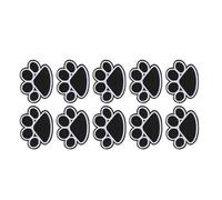 SUPVOX 10pcs Embroidered Dog Paw Appliques Cloth Patch Adhesive Backing for Garment Decoration Sewing Crafts, Cute Animal Stickers Suitable for Clothing Accessories and DIY Embellishment