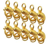 SUPVOX 10pcs Fish Tail Necklace Clasps Buckles DIY Jewelry Connector for Bracelets and Necklaces, Antique Style Metal Locking Clasps for Handmade Jewelry Making