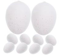 SUPVOX 10pcs Foam Fake Eggs Realistic Artificial Chicken Egg Models for Kitchen Food Display Decorative Easter Craft Supplies