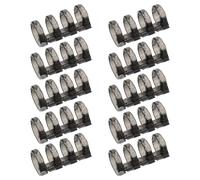 SUPVOX 10pcs Four-Hole Detachable Binder Rings Loose Leaf Binding Strips Black DIY Scrapbook Clips for Student Stationery and Office Use