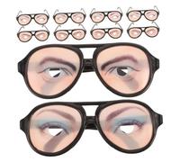 SUPVOX 10pcs Funny Halloween Prank Glasses Novelty Eyewear for Parties and Celebrations Comfortable Fit Unique Costume Props for Halloween Birthdays and Events