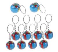 SUPVOX 10pcs Globe Keychains with Detailed World Design Lightweight Portable Key Ring Accessories for Backpacks Travel Party Favors Students and Earth Enthusiasts