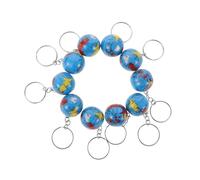 SUPVOX 10pcs Globe Keychains with Key Rings International Earth Pendant Key Holders for Travel Party Favors Cute World Map Design Accessories for Bags and Crafts
