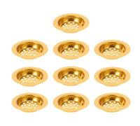 SUPVOX 10pcs Gold Tone Perforated Incense Burner Tray Set with Charcoal Screen Plate and Mesh Cup Insert, 6.2cm Arabic Mabkhara Replacement for Resin, Oud, Scented Wood, and Frankincense