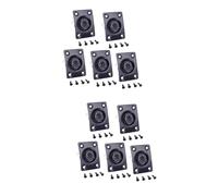 SUPVOX 10pcs Guitar Jack Plate Output Socket Square Indented for Electric Guitar Jack Plug Socket