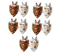 SUPVOX 10pcs Halloween Pet Scarves Washable Pumpkin Bandanas for Dogs and Cats Breathable Costume Accessories for Halloween Evening Walks