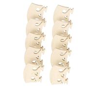 SUPVOX 10pcs Heart Style Maple Bridge for Violin Wood Violin Bridge Replacement Part and Supplies