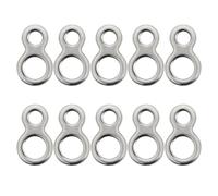 SUPVOX 10Pcs Heavy Duty Eight-Shaped Fishing Connectors Solid Double Hole Split Rings for Sea Fishing Gear and Lure Tackle Accessories
