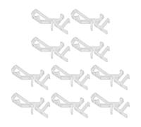 SUPVOX 10pcs Hidden Valance Clips, Plastic Clear Blind Valance Holders, Weighted Bottom Groove Mounting Brackets, Decorative Valance Clips for Home
