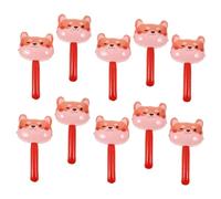 SUPVOX 10pcs Inflatable Fox Hammer for Soft PVC Hammer Plaything with Skid Resistant Design for Birthday Parties Indoor Outdoor Fun Hand Training Exercise