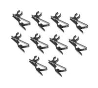SUPVOX 10pcs Iron Microphone Lavalier Clips Mic Holders for Speech Performance Conference Stage Use Portable Wired Mic Accessories