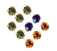 SUPVOX 10pcs Lightweight Crinkle Balls Cat, Indoor Kitten Crinkle Balls with Squeak Sound, Interactive Pet for Cats and Kittens, Random Color Set