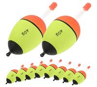 SUPVOX 10Pcs Luminous Fishing Bobbers with Insertable Glow Sticks EVA Foam Floats High Sensitivity Fishing Supplies for Sea and Freshwater Anglers