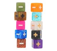 SUPVOX 10Pcs Math Sign Dice Educational for Plus Minus Symbols Math Game for Boys and Hand-eye Coordination Learning Tool Random Color