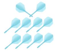 SUPVOX 10Pcs Matte Blue Dart Flights Tails Replacement Fins Integrated Shafts Lightweight Accessories for Soft and Hard Tip Darts Stable Flight for Beginners and Enthusiasts