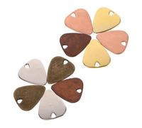 SUPVOX 10pcs Metal Guitar Picks Necklace Set Triangle Acoustic Electric Guitar Accessories Mixed Gold Silver Antique Copper Rose Gold for Musicians