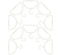 SUPVOX 10pcs Metal Scarf Organizer Holder Half round Clothes Hangers with Steady Support Strong Iron Construction in Golden Colour, Stylish Nordic Aesthetic for Closet and Compact Living