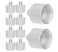 SUPVOX 10pcs Microphone Stand Thread Adapter Screw Female to Male Metal Converter for Recording Mic Accessories Fits Mic Stand Mount